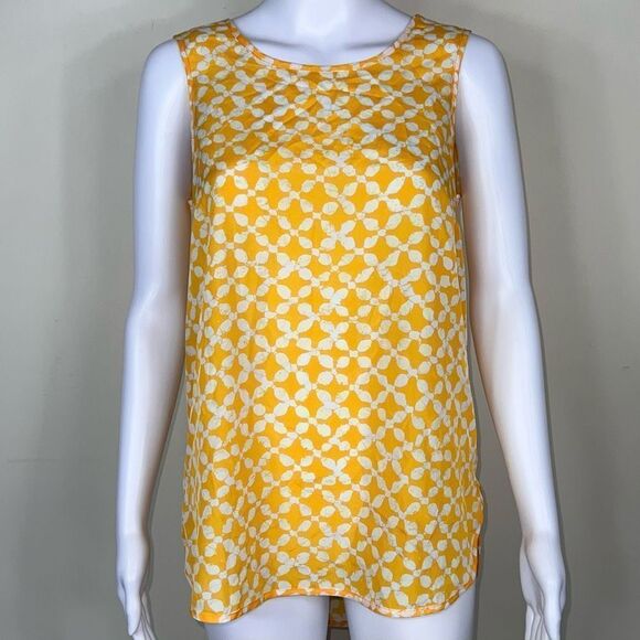 Michael‎ Kors Yellow & White Zip-Back Shell - Picture 2 of 13